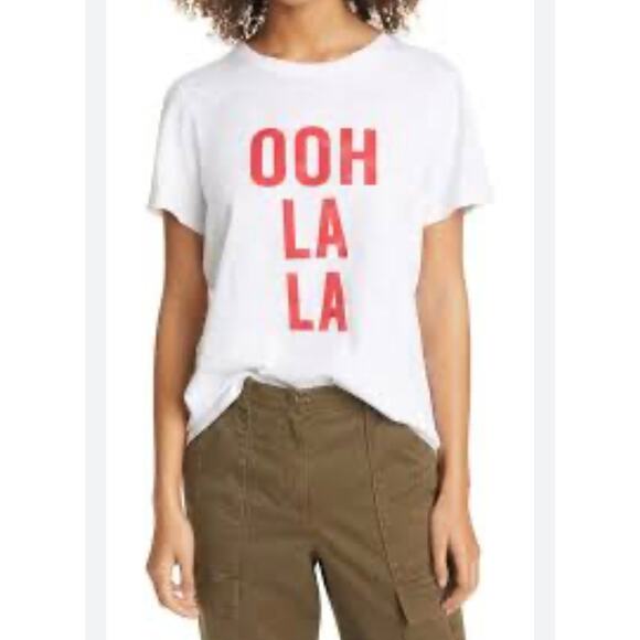 cinq a sept Tops - Cinq a Sept Ooh La La Shrunken Tee - White - Medium